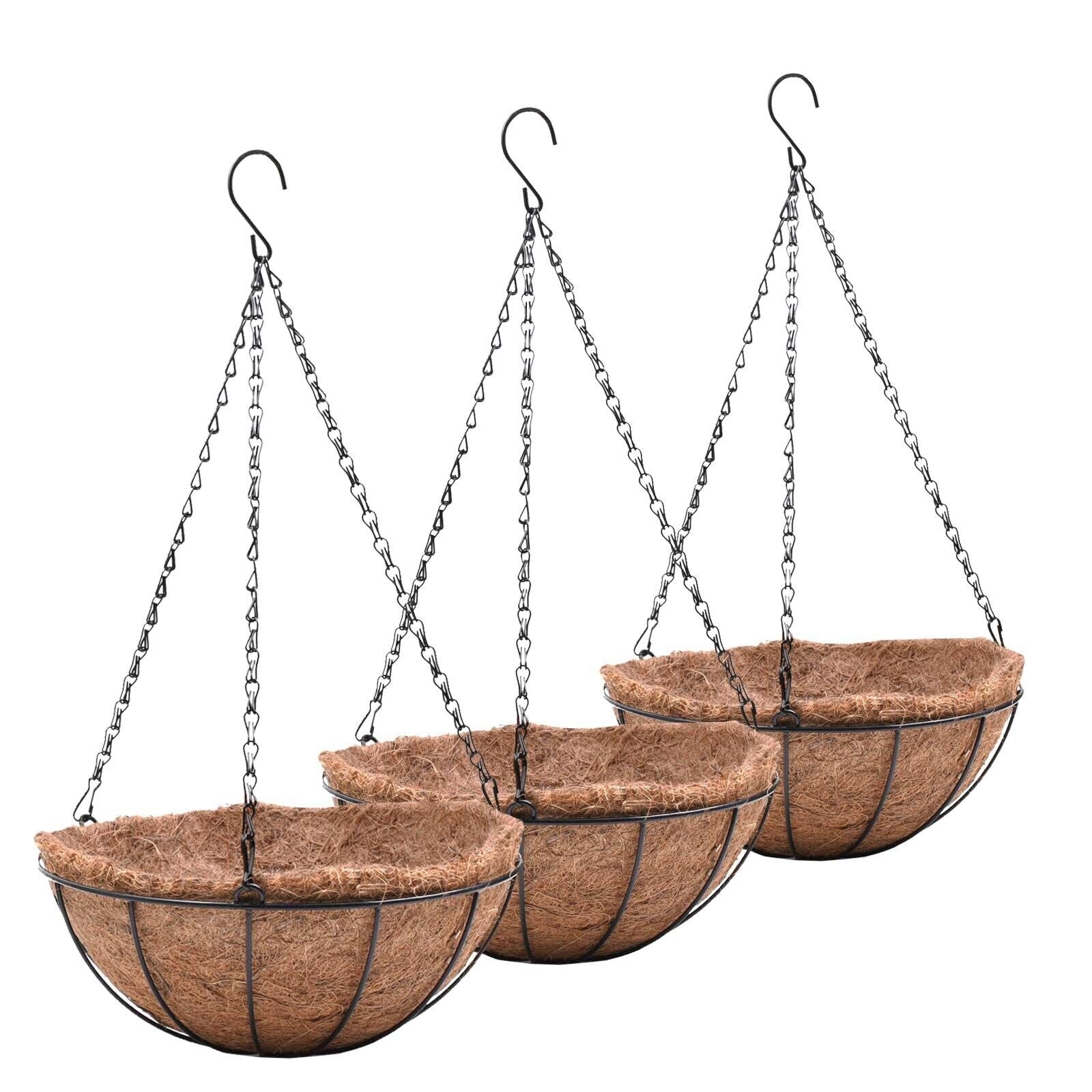 Metal Hanging Planters Basket Set of 3 