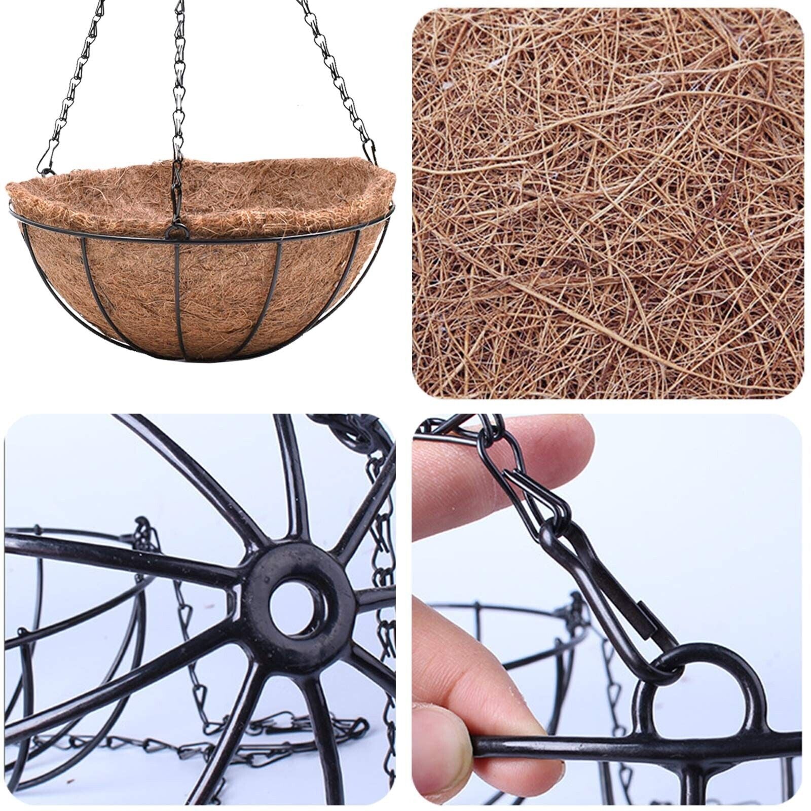Metal Hanging Planters Basket Set of 3 