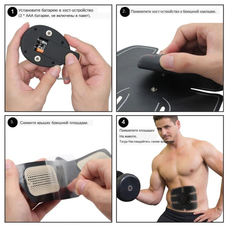 Ems Electric Muscle Stimulator for Exercises Abdominal Trainer 
