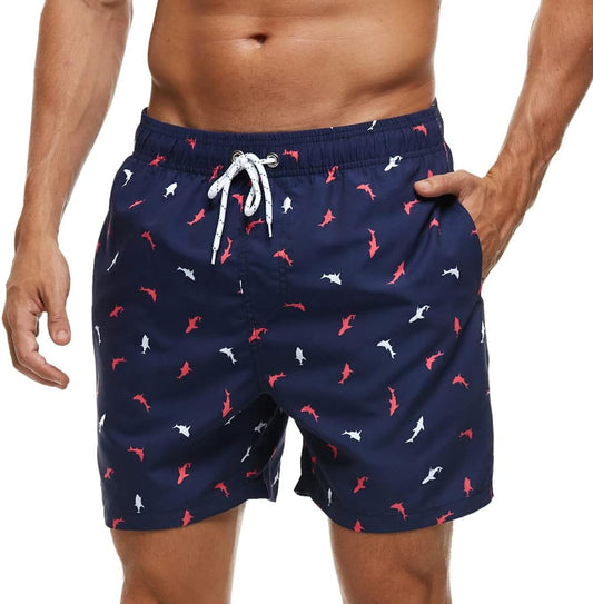 Mens Swim Trunks with Mesh Lining 