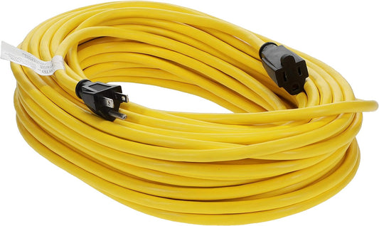 100 Ft 14/3 SJTW Yellow, Outdoor Extension Cord 