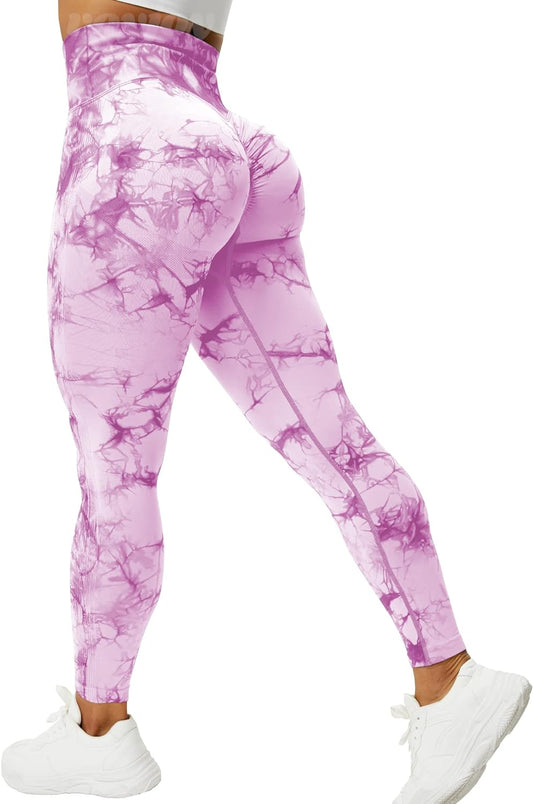 Tie Dye Seamless Leggings for Women High Waist Yoga Pants