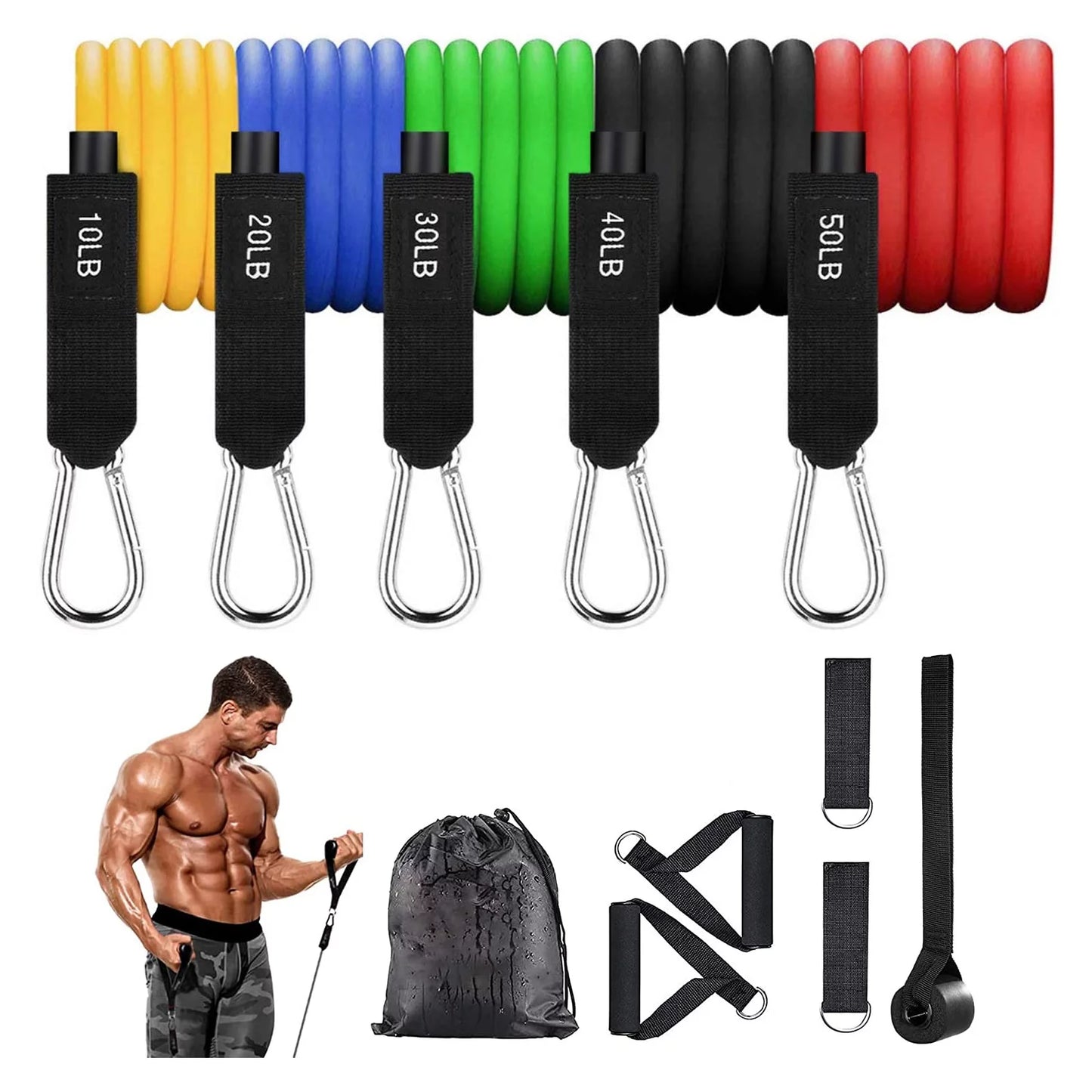 150Lbs Resistance Bands for Working Out